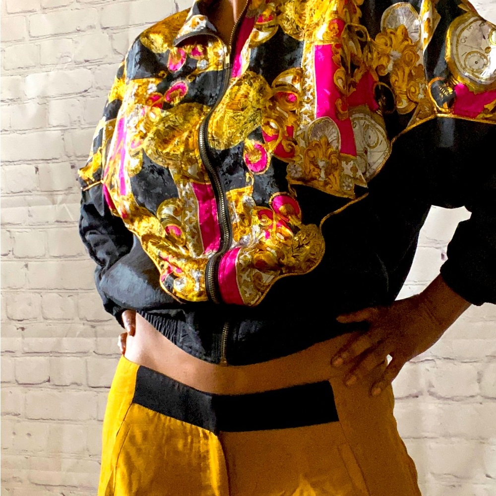 Vintage 80’s inspired Versace-ish sweat suit jacket